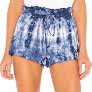 Revolve | Bella Dahl | Frayed Flowy Short (Blue/White, Size Small)